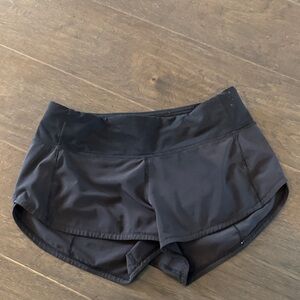 lululemon athletica Black Women's Athletic Shorts with Built-In Liner